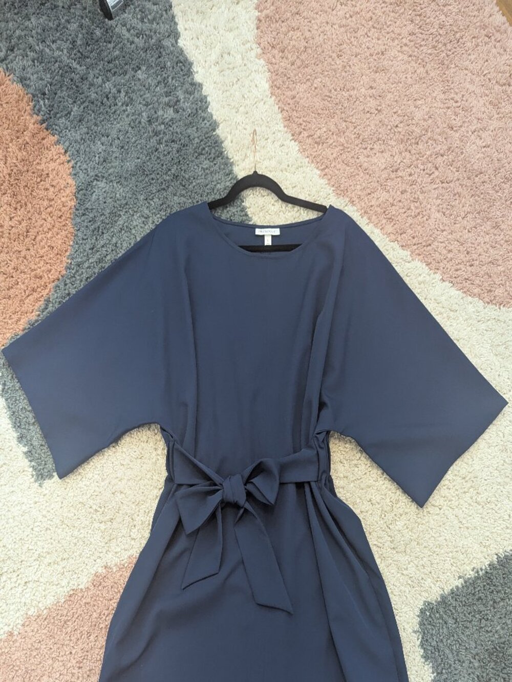 Prologue Navy Blue Fit & Flare Mini Dress Size Large